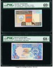 Kuwait Central Bank of Kuwait 1/4; 1/2 Dinar 1968 (ND 1994); 1968 (ND 1992) Pick UNL; 18 Two Examples PMG Superb Gem Unc 69 EPQ; Superb Gem Unc 68 EPQ...