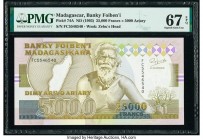 Madagascar Banky Foiben'I Madagasikara 25,000 Francs = 5000 Ariary ND (1993) Pick 74A PMG Superb Gem Unc 67 EPQ. 

HID09801242017

© 2020 Heritage Auc...