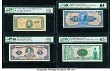 Uruguay Banco de la Republica Oriental 50 Centesimos 2.1.1939 Pick 34 PMG Gem Uncirculated 65 EPQ; Ecuador Banco Central del Ecuador 5 Sucres 20.4.198...