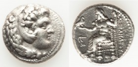 MACEDONIAN KINGDOM. Alexander III the Great (336-323 BC). AR tetradrachm (25mm, 16.84 6m, 7h). VF. Lifetime issue of 'Babylon', ca. 325-323 BC. Head o...