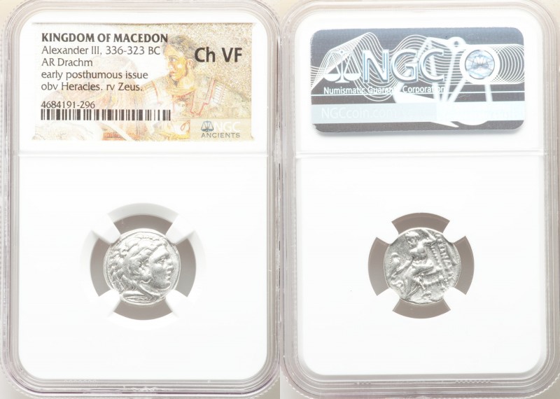 MACEDONIAN KINGDOM. Alexander III the Great (336-323 BC). AR drachm (27mm, 11h)....