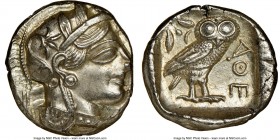 ATTICA. Athens. Ca. 440-404 BC. AR tetradrachm (24mm, 17.21 gm, 3h). NGC MS 4/5 - 4/5. Mid-mass coinage issue. Head of Athena right, wearing crested A...