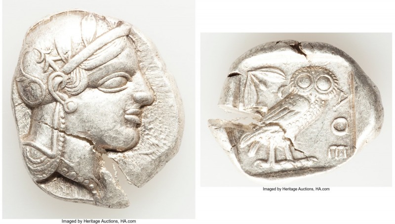 ATTICA. Athens. Ca. 440-404 BC. AR tetradrachm (28mm, 17.13 gm, 11h). XF. Mid-ma...