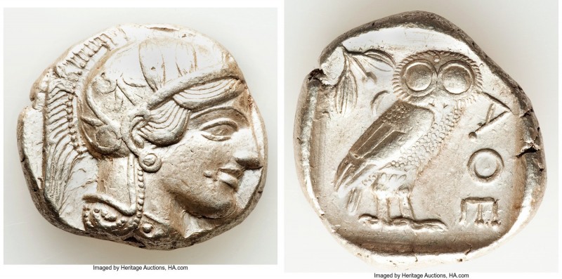ATTICA. Athens. Ca. 440-404 BC. AR tetradrachm (27mm, 17.18 gm, 5h). Choice XF. ...
