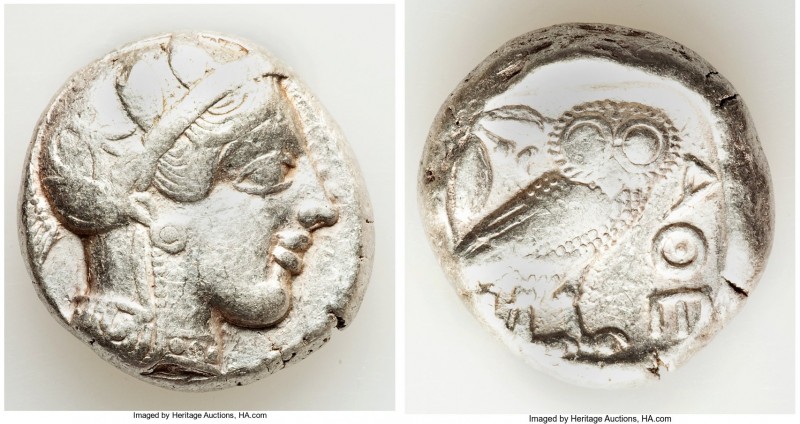 ATTICA. Athens. Ca. 440-404 BC. AR tetradrachm (24mm, 16.86 gm, 2h). VF. Mid-mas...