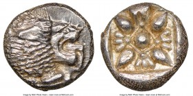 IONIA. Miletus. Ca. late 6th-5th centuries BC. AR 1/12 stater or obol (9mm, 1.20 gm). NGC MS 5/5 - 4/5. Milesian standard. Forepart of roaring lion le...