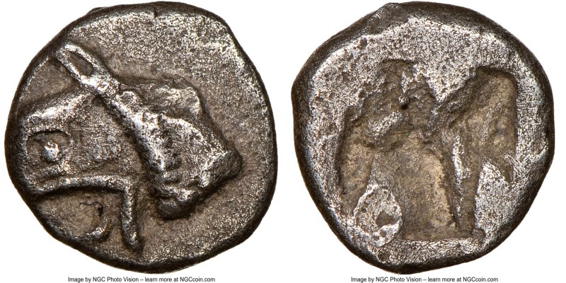 IONIA. Phocaea. Ca. 521-478 BC. AR diobol or hemidrachm (10mm). NGC Choice VF. H...
