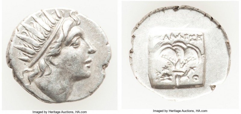 CARIAN ISLANDS. Rhodes. Ca. 88-84 BC. AR drachm (16mm, 3.03 gm, 12h). Choice VF....