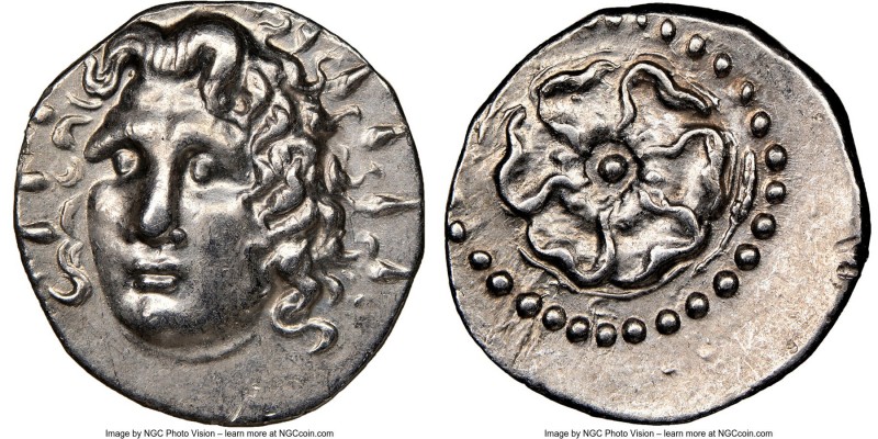 CARIAN ISLANDS. Rhodes. Ca. 84-30 BC. AR drachm (19mm, 4.01 gm, 9h). NGC Choice ...