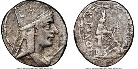 ARMENIAN KINGDOM. Tigranes II the Great (95-56 BC). AR tetradrachm (29mm, 15.25 gm, 1h). NGC VF 4/5 - 2/5, die shift. Tigranocerta, ca. 80-68 BC. Diad...