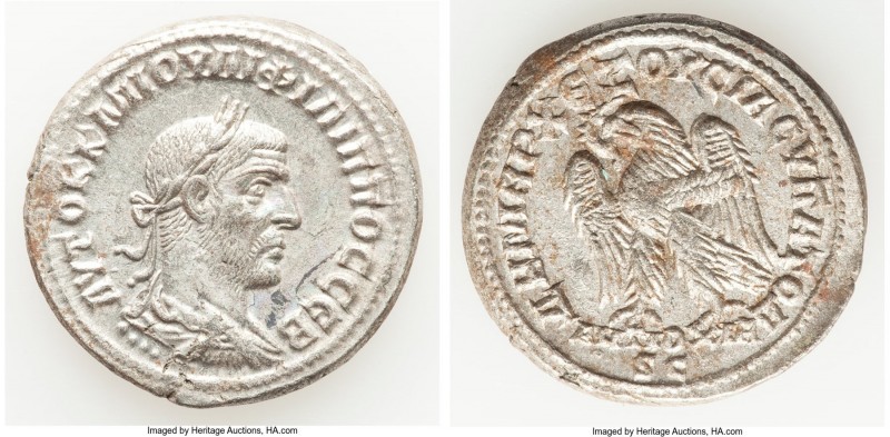 SYRIA. Antioch. Philip I (AD 244-249). BI tetradrachm (32mm, 11.00 gm, 6h). XF. ...