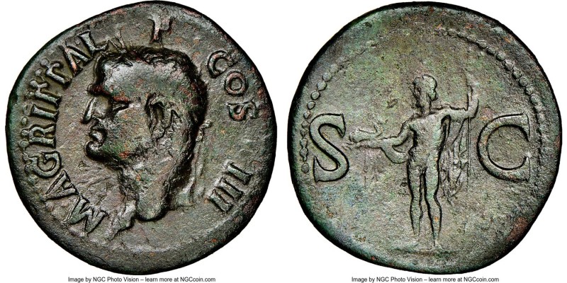 Marcus Agrippa, lieutenant of Augustus (died 12 BC). AE as (29mm, 7h). NGC Choic...