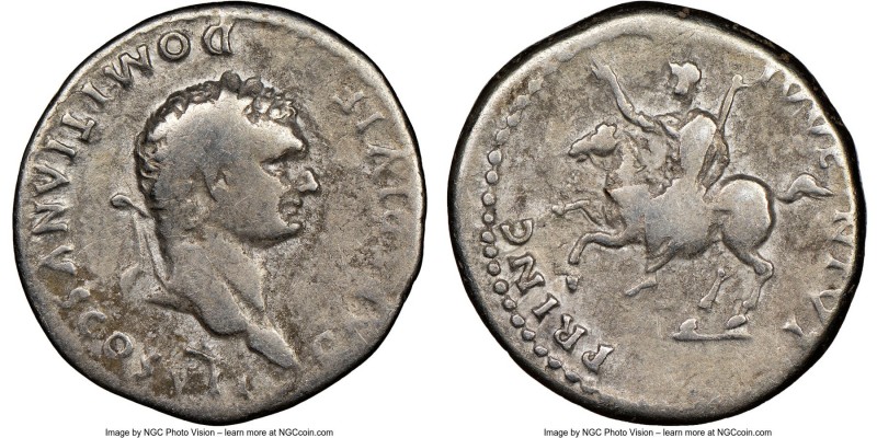 Domitian, as Caesar (AD 81-96). AR cistophorus (27mm, 6h). NGC Fine. Rome, for u...