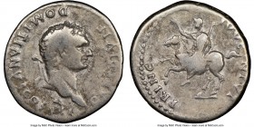Domitian, as Caesar (AD 81-96). AR cistophorus (27mm, 6h). NGC Fine. Rome, for use in Asia Minor, AD 81. CAES DIVI F-DOMITIANVS COS VII, laureate head...