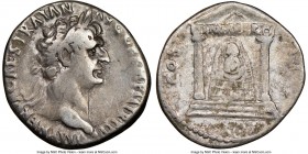 Trajan (AD 98-117). AR cistophorus (26mm, 6h). NGC Choice Fine Asia Minor (Ephesus?), ca. January-February AD 98. IMP NERVA CAES TRAIAN-AVG GERM P M T...