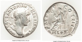 Hadrian (AD 117-138). AR denarius (18mm, 3.02 gm, 6h). About VF. Rome, AD 119-122. IMP CAESAR TRAIAN-HADRIANVS AVG, laureate head of Hadrian right / P...