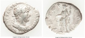 Hadrian (AD 117-138). AR denarius (19mm, 3.32 gm, 6h). About VF. Rome, AD 119-122. IMP CAESAR TRAIAN H-ADRIANVS AVG, laureate head of Hadrian right / ...
