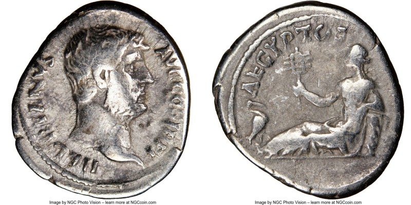 Hadrian (AD 117-138). AR denarius (19mm, 7h). NGC Fine. Rome, AD 130-133. HADRIN...