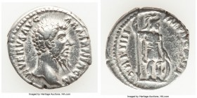 Lucius Verus (AD 161-169). AR denarius (18mm, 3.41 gm, 6h). About VF. Rome, December AD 164-August AD 165. L VERVS AVG-ARMENIACVS, bare head of Lucius...