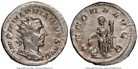 Philip I (AD 244-249). AR antoninianus (23mm, 3.77 gm, 12h). NGC AU 5/5 - 4/5. Rome, AD 244-247. IMP M IVL PHILIPPVS AVG, radiate, draped and cuirasse...