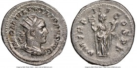 Philip I (AD 244-249). AR antoninianus (24mm, 4.33 gm, 1h). NGC MS 4/5 - 3/5. Rome, AD 246. IMP M IVL PHILIPPVS AVG, radiate, draped and cuirassed bus...
