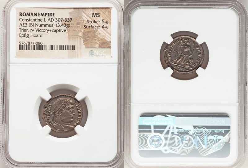 Constantine I the Great (AD 307-337). AE3 or BI nummus (20mm, 3.43 gm, 6h). NGC ...