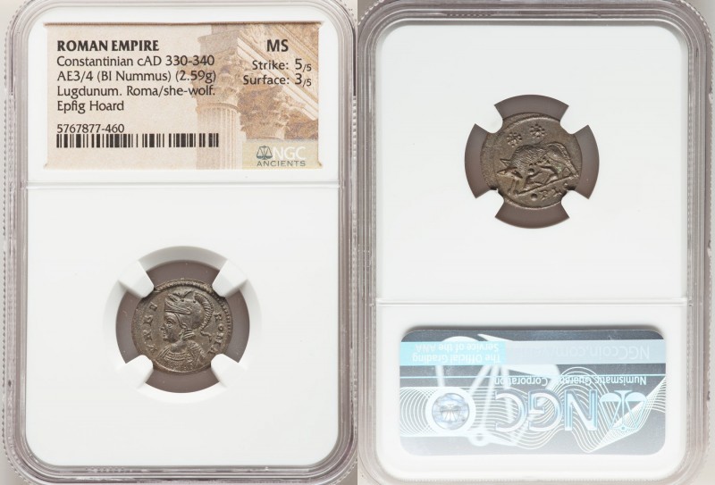 Constantinople Commemorative (ca. AD 330-340). AE3 or BI nummus (17mm, 2.59 gm, ...