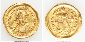 Theodosius II, Eastern Roman Empire (AD 402-450). AV solidus (21mm, 4.29 gm, 5h). Choice XF, wrinkled flan. Constantinople, 1st officina, ca. AD 408-4...