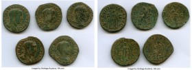 ANCIENT LOTS. Roman Imperial. AD 3rd century. Lot of five (5) AE sestertii. About VF Includes: Five (5) AE sestertii, various emperors and empresses. ...