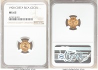 Republic gold 2 Colones 1900 MS65 NGC, Philadelphia mint, KM139. 

HID09801242017

© 2020 Heritage Auctions | All Rights Reserve