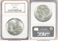Republic "ABC" Peso 1939 MS63 NGC, Philadelphia mint, KM22. Last year of type. Silky untoned surface. 

HID09801242017

© 2020 Heritage Auctions |...