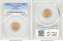 Napoleon III gold 5 Francs 1866-A MS64 PCGS, Paris mint, KM803.1, Gad-1002. 

HID09801242017

© 2020 Heritage Auctions | All Rights Reserve