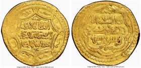 Ilkhanid. Abu Sa'id (AH 716-736 / AD 1316-1335) gold Dinar AH 730 (AD 1329/1330) XF Details (Bent) NGC, Bazar mint, Type G, A-2212, Diler-Ab525. 8.40g...