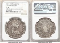 Maria II Counterstamped 870 Reis ND (1834) VF30 NGC, KM440.19. Counterstamped on Mexico: Zacatecas 8 Reales 1821 Zs-AZ KM111.15.

HID09801242017

...
