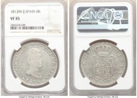 Ferdinand VII 8 Reales 1813 M-IJ VF35 NGC, Madrid mint, KM477. Two year type. 

HID09801242017

© 2020 Heritage Auctions | All Rights Reserve