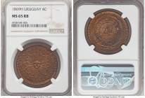 Republic 4 Centesimos 1869-H MS65 Red and Brown NGC, Heaton mint, KM13. Scarce one year type. 

HID09801242017

© 2020 Heritage Auctions | All Rig...