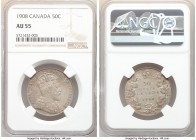 Pair of Certified Assorted Issues NGC, 1) Canada: Edward VII 50 Cents 1908 - AU55, Ottawa mint, KM12 2) Switzerland: Confederation Franc 1875-B - AU D...