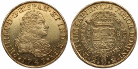 1741. Felipe V (1700-1746). México. 8 escudos. MF. A&C 910. Ag. RARA. Muy bella. Brillo original. SC- / EBC+ . Est.4750.