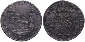 1733. Felipe V (1700-1746). México. 4 reales. Columnario. FM. A&C 722. Ag. Bella. Precioso color. RARÍSIMA. EBC. Est.7000.
