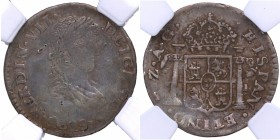 1819. Fernando VII (1808-1833). 1/2 real. Z. Calico 1423. Ag.  Acuñación floja, normal en esta emisión. XF45+ NN coins 2762877-019. EBC-. Est.100.