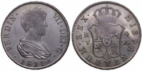 1811. Fernando VII (1808-1833). Valencia. 4 reales. SG. A&C 722. Ag. Acuñación floja, habitual en esta serie. SC-. Est.350.
