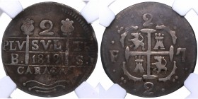 1819. Fernando VII (1808-1833). Caracas. 2 reales. BS. Cal 844. Ag. 5,19 g. XF40+ NN coins 2762900-027. Leones y castillos. EBC-. Est.400.