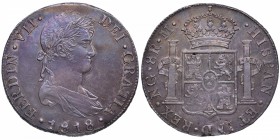 1818. Fernando VII (1808-1833). Guatemala. 8 reales. M. A&C 722. Ag. Bella. Precioso color. EBC+. Est.300.