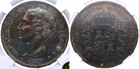 1875*18*75. Alfonso XII (1874-1885). Madrid. 5 pesetas. DEM. Ag. XF45 NN coins 2762877-003. Pátina. EBC-. Est.120.