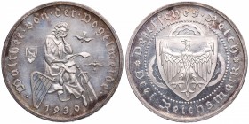 1930. Alemania. Weimar. 3 Reichsmark. G. KM 69. Ag. 15,13 g. "Proof". "700th Anniversary-Death of Von Der Vogelweide". "L.C.C.F.". SC-. Est.290.