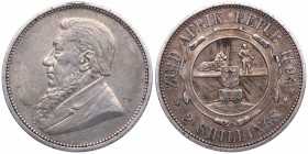 1894. Sudáfrica. 2 Shillings. KM 6. Ag. 11,29 g. EBC / EBC+. Est.365.