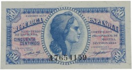 1937. II República (1931-1939). 50 céntimos. 30. SC. Est.30.