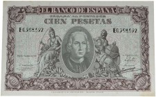 1940. Franco (1939-1975). 100 pesetas. Serie E. SC. Est.125.