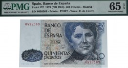 1979. Juan Carlos I (1975-2014). 500 pesetas. Sin serie. Certificado PMG 65 EPQ. Est.45.