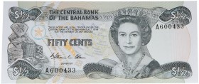 1984. Billetes Extranjeros. Bahamas. 1/2 dólar. SC. Est.15.